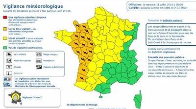 La Facade Ouest Placee En Vigilance Orange Pour Les Orages